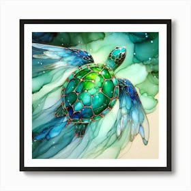 A crystal turtle 3 Art Print