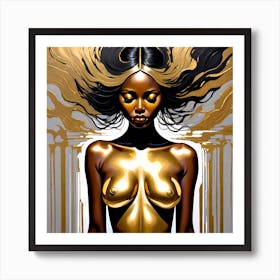 Gold Nude Art Print