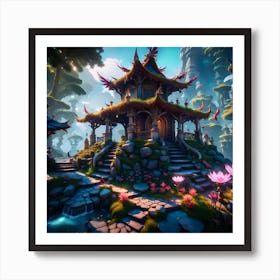 Chinese Temple Art Print