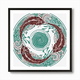 Circular Swimming Art Print