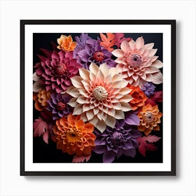 Paper Flowers 16 Art Print