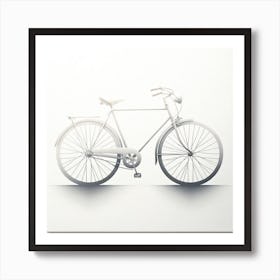 Bicycle On A White Background Art Print