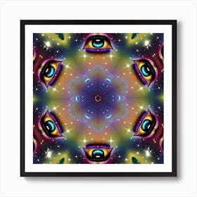 Psychedelic Eyes Art Print