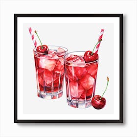 Cherry Cocktail 1 Art Print