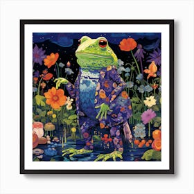 Frog In The Night 1 Art Print