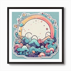 Rainbow Sticker Art Print