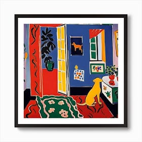 Dog In The Room Abstract Art Print