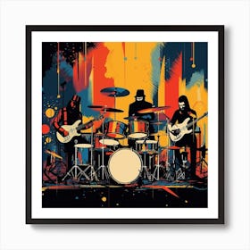Band On Stage 1 Art Print