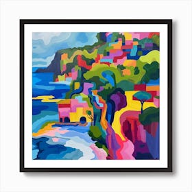 Abstract Travel Collection Roatn Honduras 2 Art Print