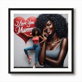 I Love You Mummy Art Print