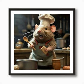 Chef Rat Art Print