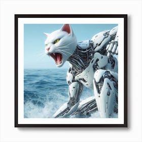 Robot Cat Art Print