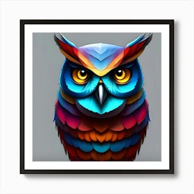 Colorful Owl 10 Art Print