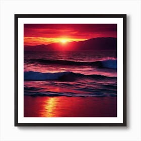 Sunset Over The Ocean 95 Art Print