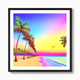 Beach Sunset 6 Art Print