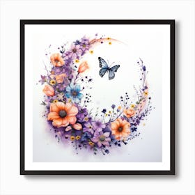 Watercolor Flower Painting Art Print