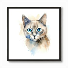 Ukrainian Levkoy Cat Portrait Art Print