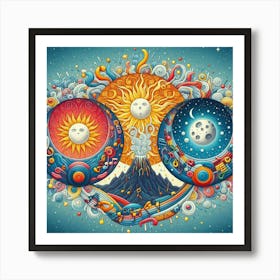 Sun And Moon 4 Art Print