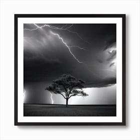 Lightning In The Sky 5 Art Print