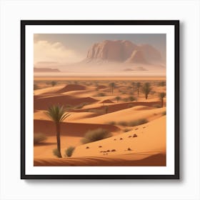 Desert Landscape - Desert Stock Videos & Royalty-Free Footage 37 Art Print