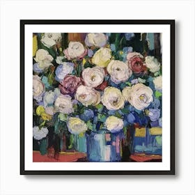 Roses In A Vase 1 Art Print