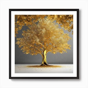 Golden Tree 6 Art Print