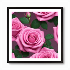 Pink Roses 3 Art Print