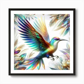 Kolibri Artwork Painting 26 Art Print