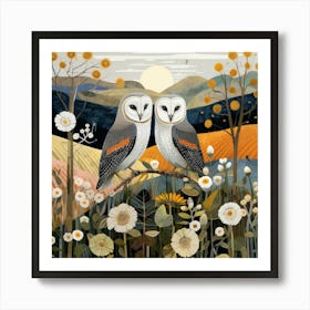 Bird In Nature Barn Owl 4 Art Print
