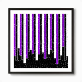 Purple Barcodes Art Print