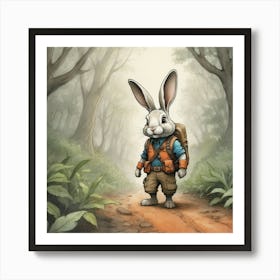 Rabbit In The Woods 7 Art Print