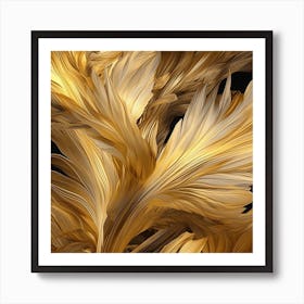 Golden Feathers Art Print