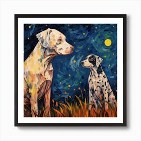 Dalmatian Starry Night Art Print