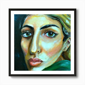 Oil Paint Of A Woman Poster