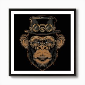 Steampunk Monkey 25 Art Print
