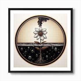 Flower In The Oil Art Print