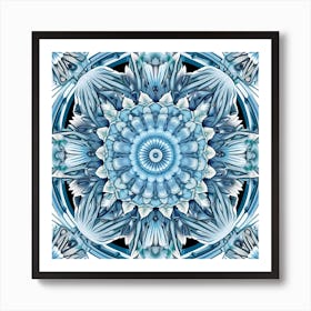 Blue Mandala 3 Art Print