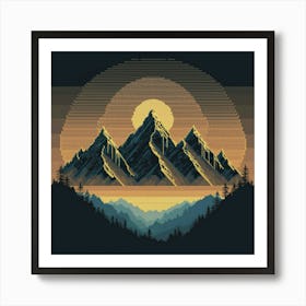 Paisible Pic Ascii Art Print