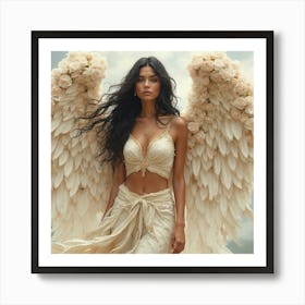 Beautiful Floral Indian Angel Affiche