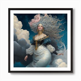 Mermaid In The Clouds 1 Art Print