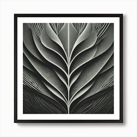 Organic Monochromatic Flora Art Print