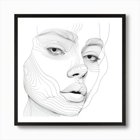 Abstract Portrait Of A Woman 1 Art Print