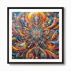 Psychedelic Mural Art Print