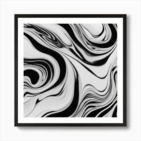 Black and White Abstract Art 56 Art Print