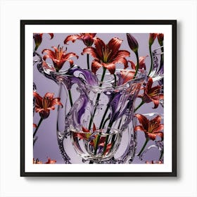 Lilies In A Vase 1 Art Print