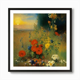 Flowers 8k Resolution Concept Art By Gustave More (1) Art Print