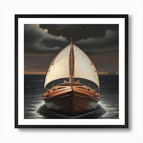 Boat On The Sea Art Print