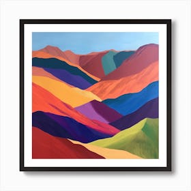 Abstract Travel Collection Kyrgyzstan 4 Art Print