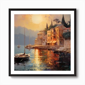 Sunlit Seascapes: Monet's Masterstroke Art Print