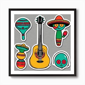 Mexican Guitar 9 Art Print